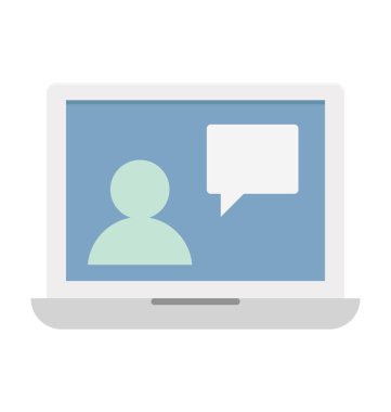 İletişim renkli illüstrasyon vektör simgesi