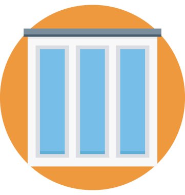 Pencere renk illüstrasyon vektör simgesi