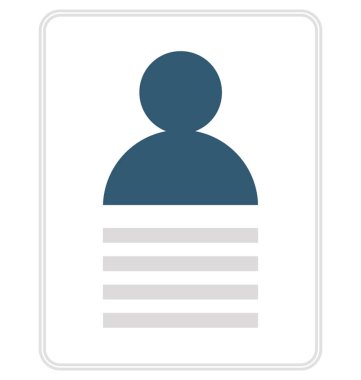 Özgeçmiş vektör düzenlenebilir simgesi