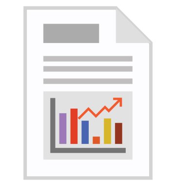Grafik rapor kağıtları vektör düzenlenebilir simgesi