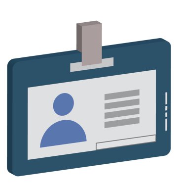 Kimlik kartı vektör düzenlenebilir simgesi