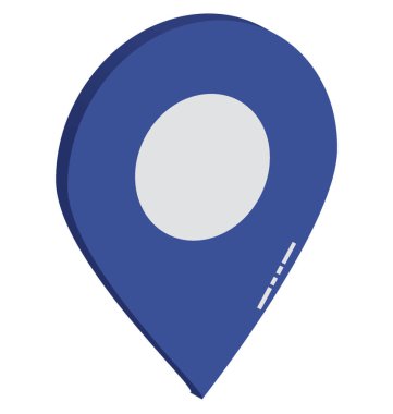 Harita PIN vektör düzenlenebilir simgesi