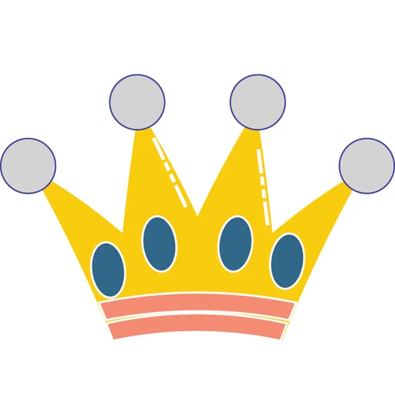 Crown Vektor Redigerbara Icon — Stock vektor