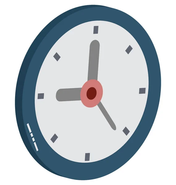 Uhr Vektor Editierbares Symbol — Stockvektor