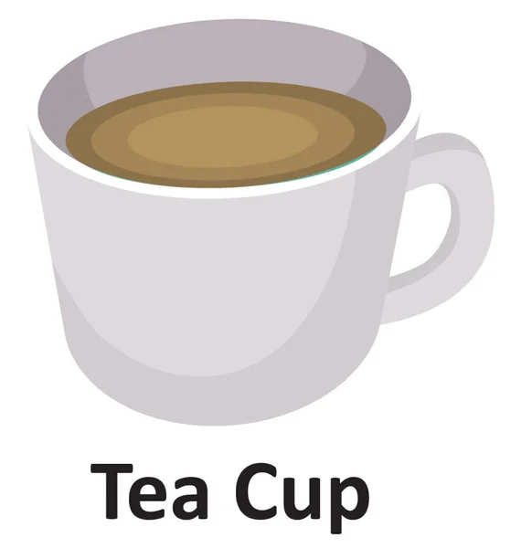 Çay Bardağı Izole Vektör Simge Düzenlenebilir — Stok Vektör