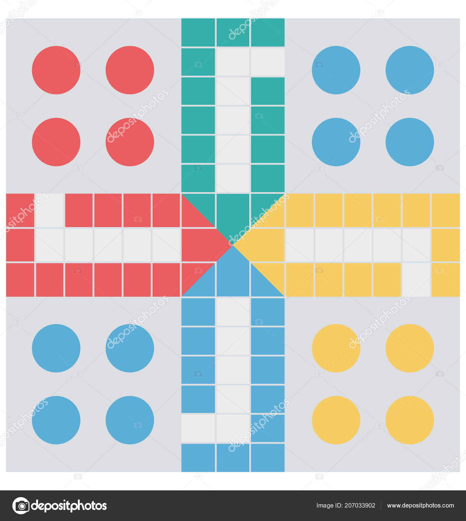 Tabuleiro de ludo ilustração do vetor. Ilustração de isolado