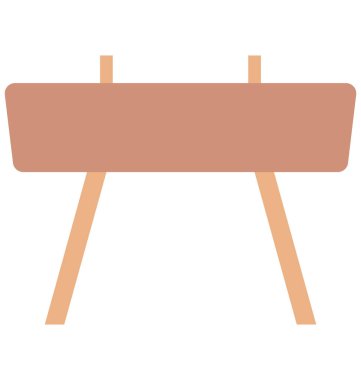 Kulplu beygir izole vektör çizim simgesini düzenlenebilir