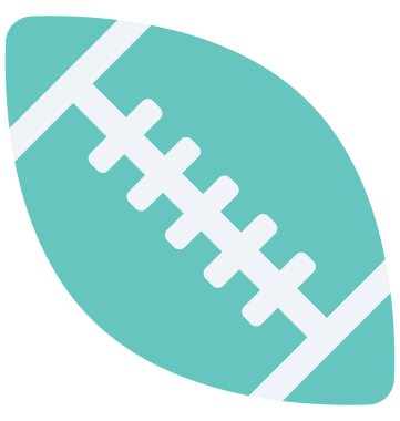 Rugby izole vektör çizim simgesini düzenlenebilir