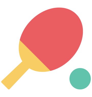 Tenis yarasa izole vektör çizim simgesini düzenlenebilir