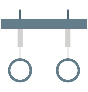 Jimnastik yüzük izole vektör çizim simgesini düzenlenebilir 