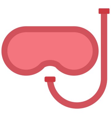 Şnorkel maskesi izole vektör çizim simgesini düzenlenebilir