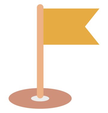 Bayrak izole vektör çizim simgesini düzenlenebilir