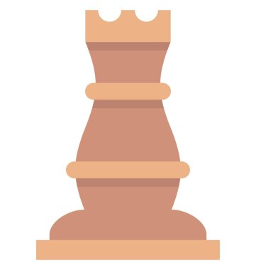 Satranç kule izole vektör çizim simgesini düzenlenebilir