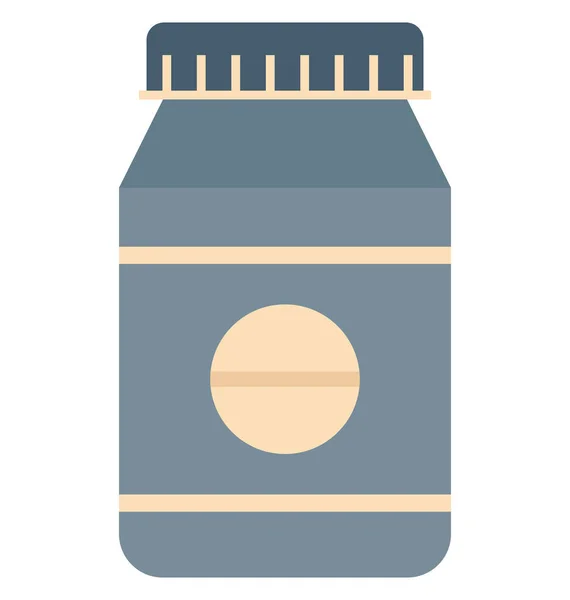 Food Supplement Geïsoleerde Vector Illustratie Pictogram Bewerkbaar — Stockvector