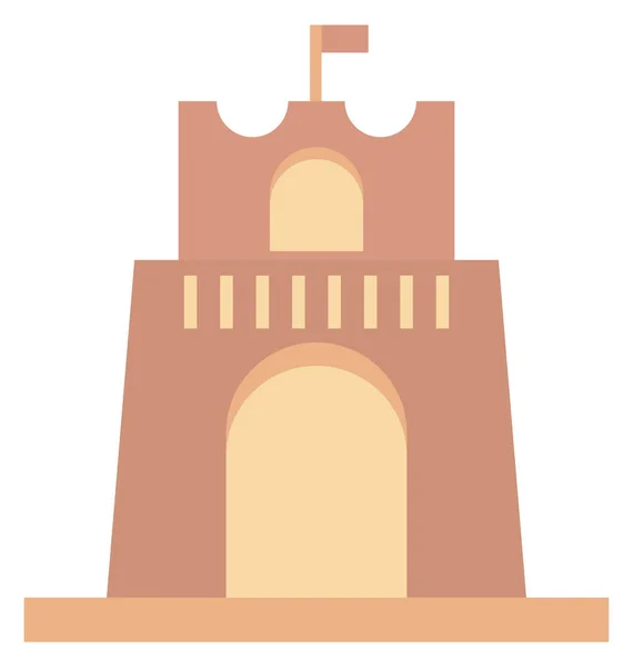 Castle Isolated Vector Illustration Icon Editable — Stock Vector