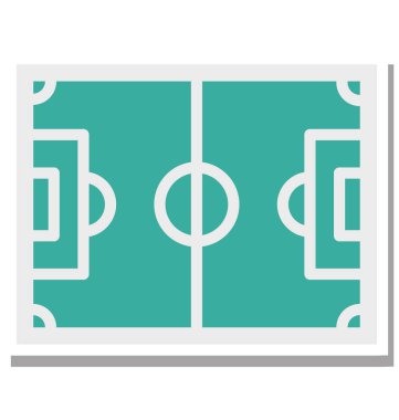 Futbol zemin rengi vektör çizim düzenlenebilir simgesi