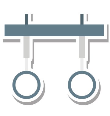 Jimnastik yüzük renk vektör çizim düzenlenebilir simgesi