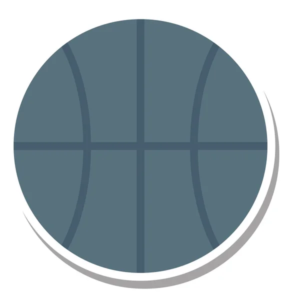 Dribbble Ball Farbe Vektor Illustration Editierbares Symbol — Stockvektor