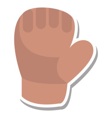 Boks eldiveni renk vektör çizim düzenlenebilir simgesi