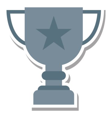 Yıldız Trophy renk vektör çizim düzenlenebilir simgesi