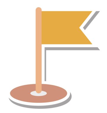 Bayrak renk vektör çizim düzenlenebilir simgesi