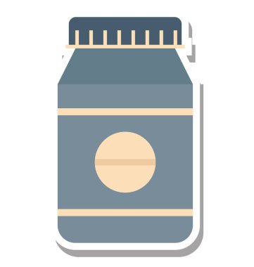 Gıda takviyesi renk vektör çizim düzenlenebilir simgesi