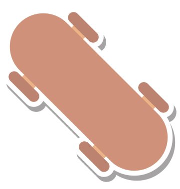 Kaykay renk vektör çizim düzenlenebilir simgesi