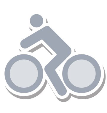 Bisikletçi renk vektör çizim düzenlenebilir simgesi