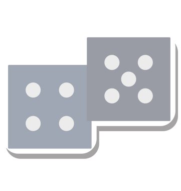 Zar renk vektör çizim düzenlenebilir simgesi