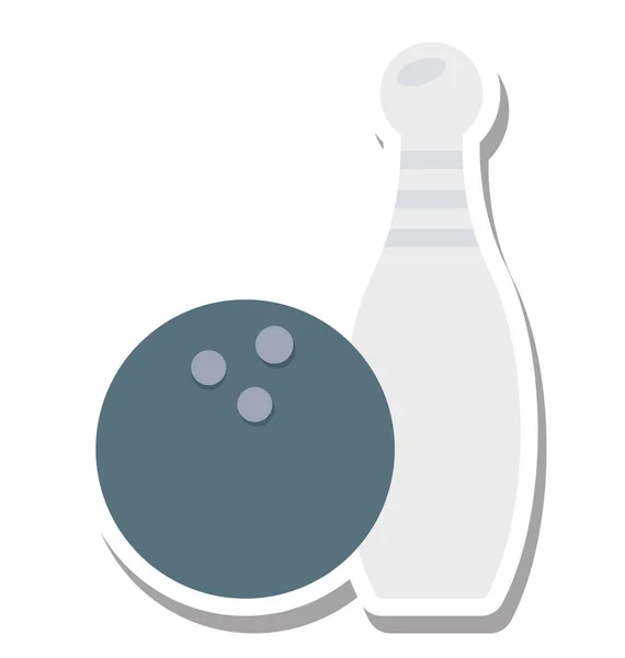 Bowling Color Vector Illustration Icône Modifiable — Image vectorielle