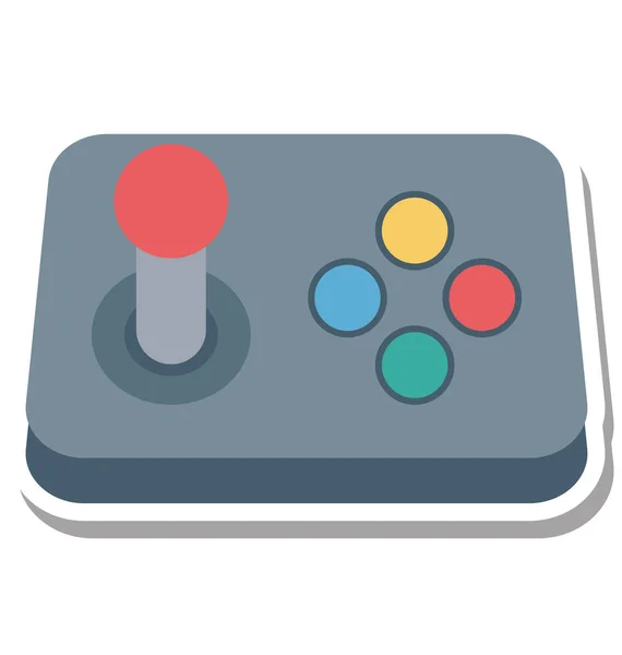 Joystick Color Vector Ícone Editável Ilustração — Vetor de Stock