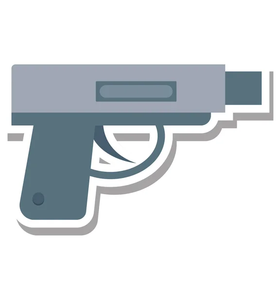 Pistola Color Vector Ilustración Icono Editable — Vector de stock