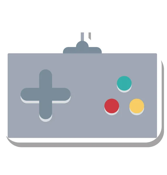 Ícone Editável Gamepad Color Vector Illustration — Vetor de Stock