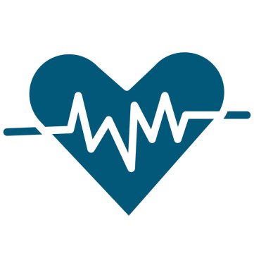 Kalp hızı vektör simgesi