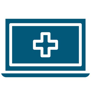 Hastane Laptop vektör simgesi