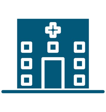 Hastane izole düzenlenebilir vektör simge