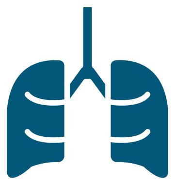 Akciğerler izole düzenlenebilir vektör simge