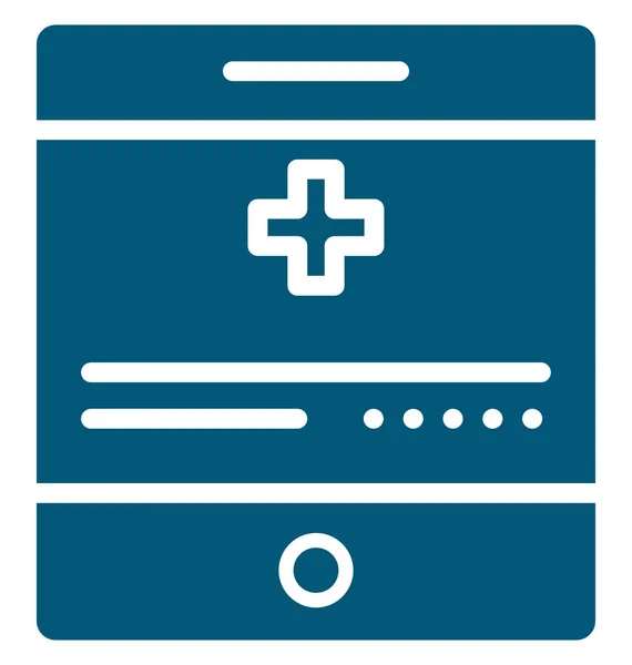 Aplicación Médica Vector Icono Editable — Vector de stock