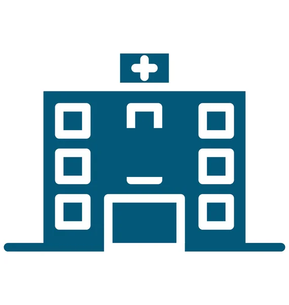 Cama Hospital Vector Icono Editable — Vector de stock