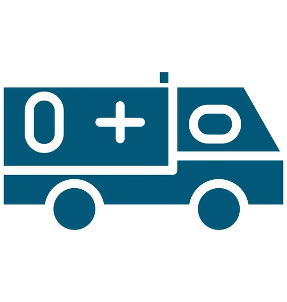 Ambulancia Vector Icono Editable — Vector de stock