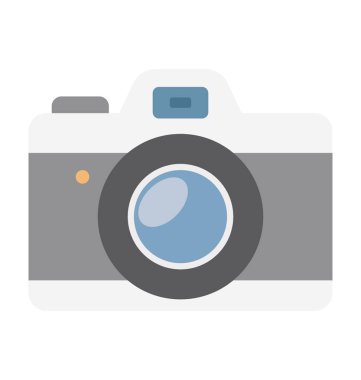 Kamera vektör çizim renkli simge tamamen düzenlenebilir 