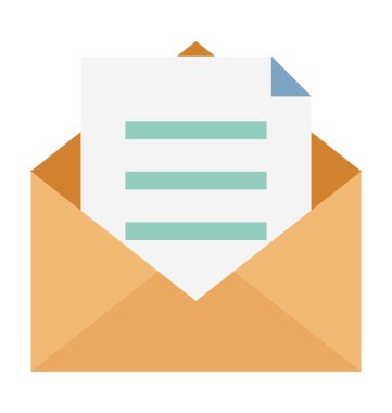 Mektup vektör çizim renk simgesi seviyorum tamamen düzenlenebilir 