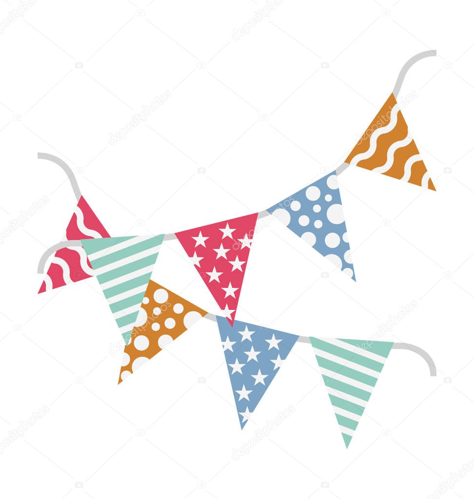Buntings Vector illustration Color Icon fully Editable 