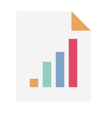 Grafik rapor vektör simgesi 