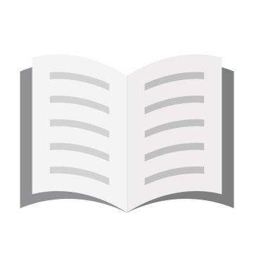 Açık kitap vektör simgesi düzenlenebilir