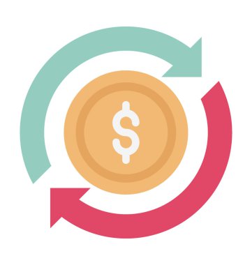 Dolar döviz vektör simge düzenlenebilir