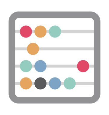 Abaküs vektör simge düzenlenebilir