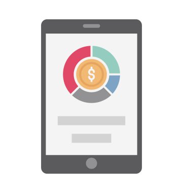 Mobil grafik vektör simgesi düzenlenebilir