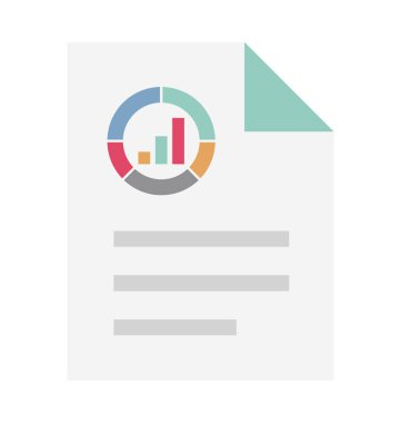 Grafik rapor vektör simgesi düzenlenebilir