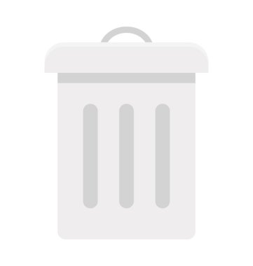 Çöp kovası izole düzenlenebilir vektör simge